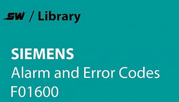 ¿Cómo solucionar la alarma F01600 de Siemens?