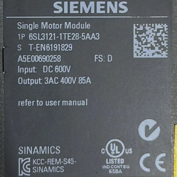 Siemens 6SL3121-1TE28-5AA3 - 38506