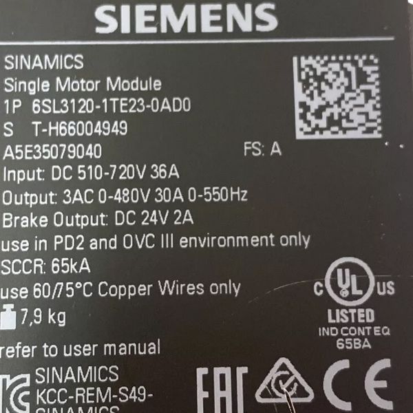 6SL3120-1TE23-0AD0 - 61909