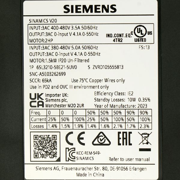 6SL3210-5BE21-5UV0 - 63322