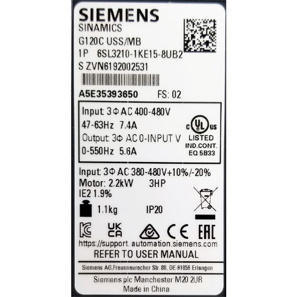 6SL3210-1KE15-8UB2 - 63331