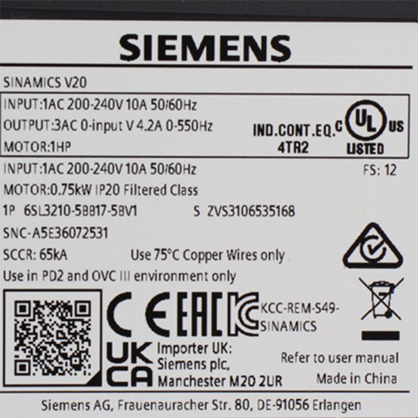 6SL3210-5BB17-5BV1 - 63407