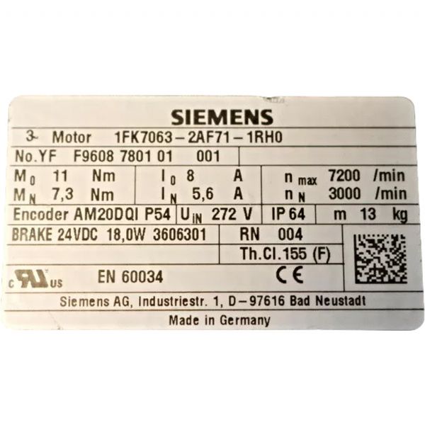 1FK7063-2AF71-1RH0 - 61888